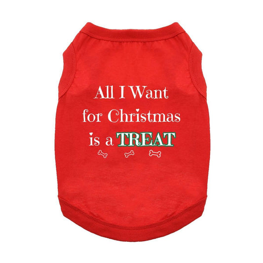 All I Want For Christmas Dog Shirt - Red 78718