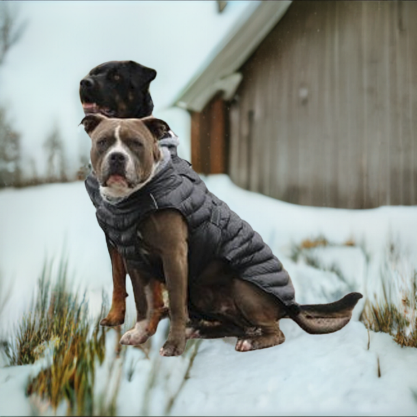 Alpine Extreme Weather Puffer Dog Coat by Doggie Design Black