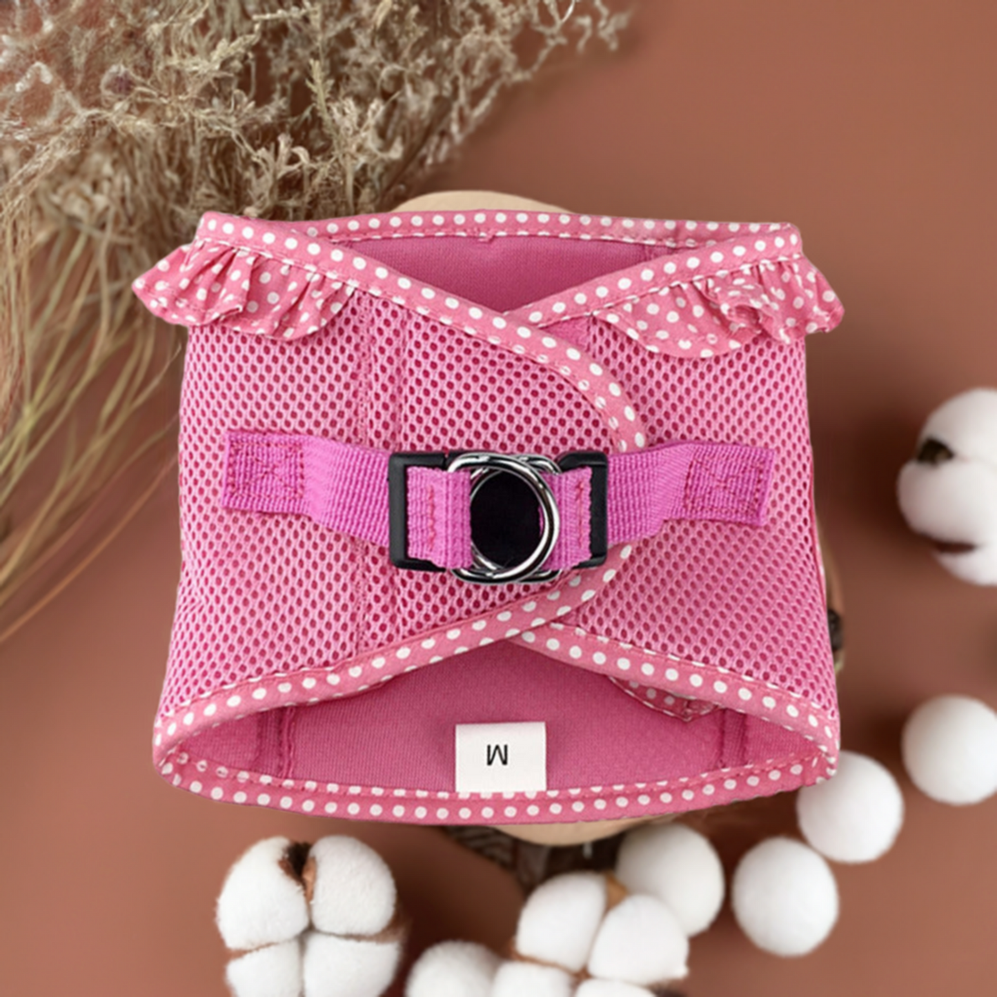American River Choke-Free Dog Harness by Doggie Design - Pink Polka Dot 71516