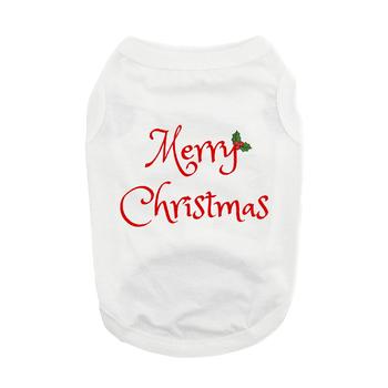 Merry Christmas Dog Shirt - White 78722
