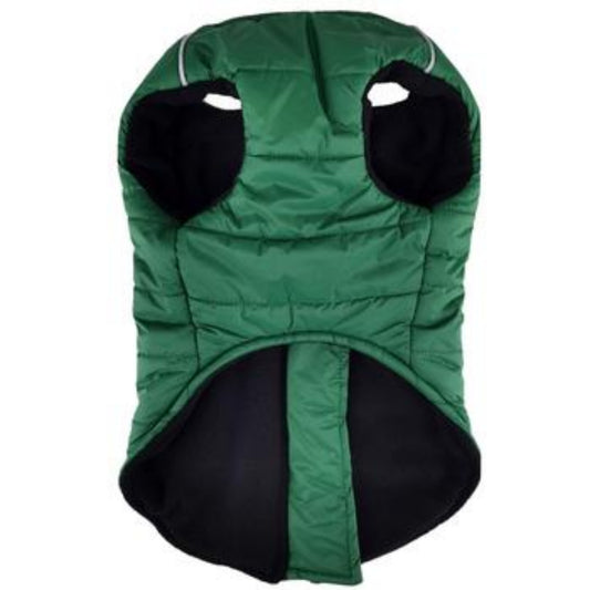 Zip-up Dog Puffer Vest - Dark Green 78537