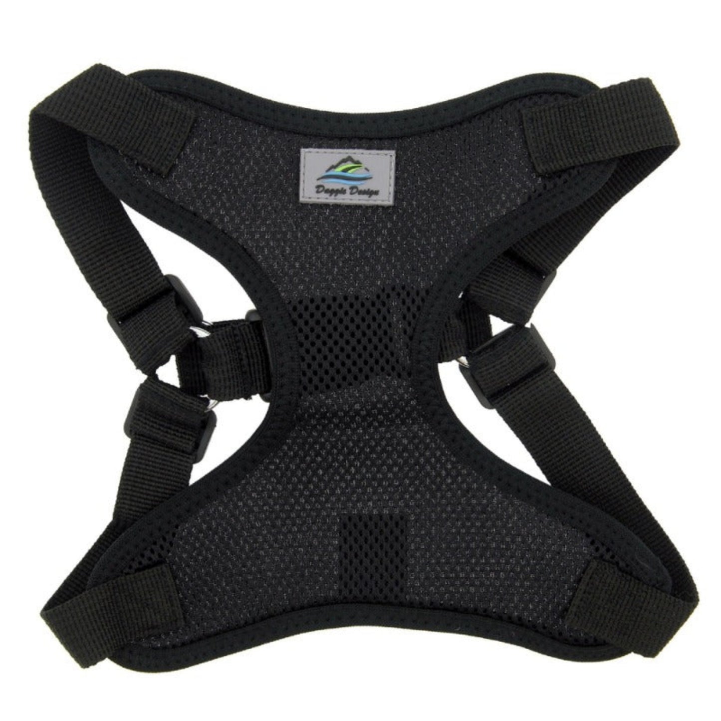 Wrap and Snap Choke Free Dog Harness | Black | Doggie Design