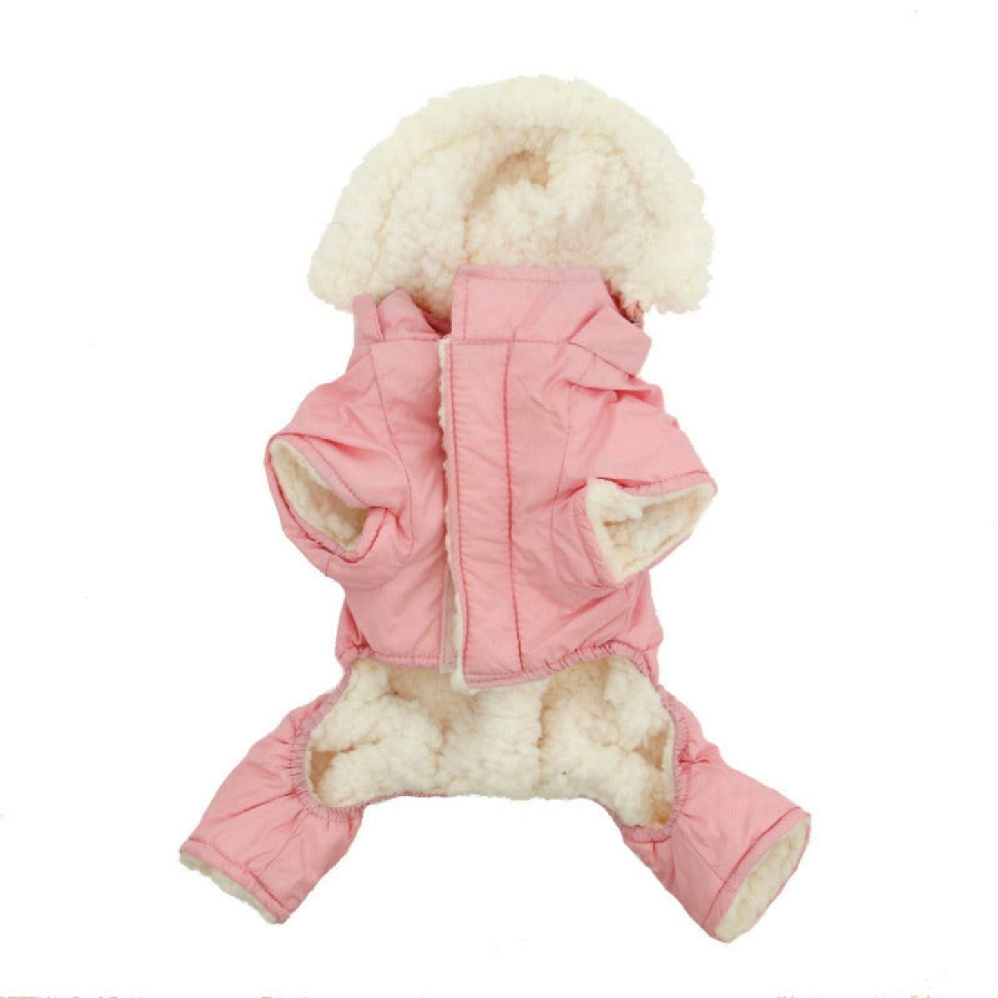 Doggie Design Pink Ruffin It Dog Snowsuit Harness 2100