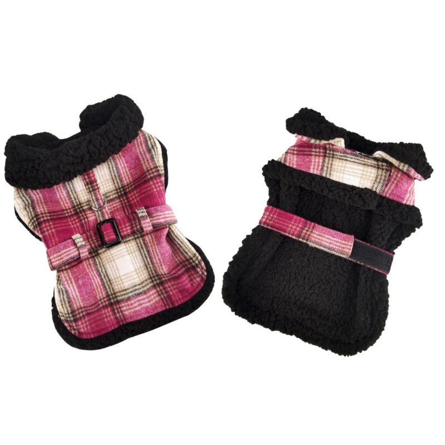 Sherpa-Lined Dog Coat | Matching Leasch
