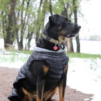 Alpine Extreme Weather Puffer Dog Coat by Doggie Design Black-68221