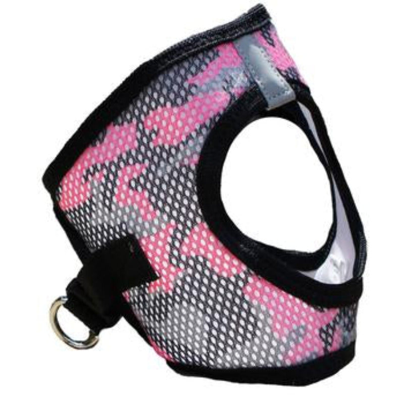 American River Camo Choke Free Dog Harness by doggie design - Pink  60945