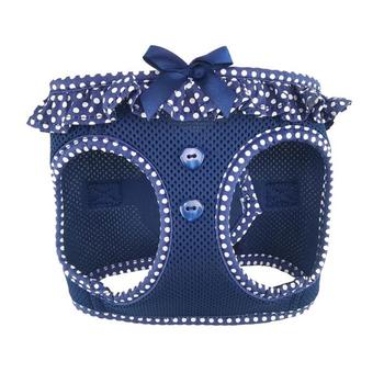 American River Choke Free Dog Harness Polka Dot Collection - Navy Polka Dot -78687