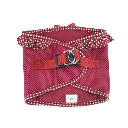 American River Choke Free Dog Harness  - Wine Polka Dot