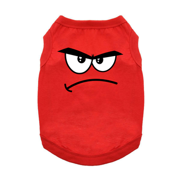Angry Face Dog Tank - Flame Scarlet Red
