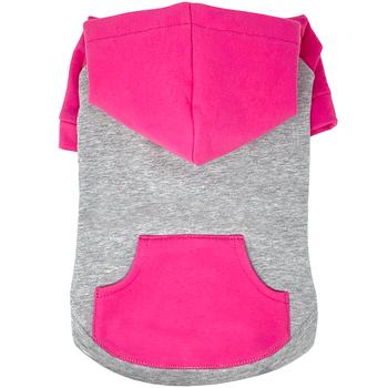 Color-Block Hoodie - Pink on Gray 78594