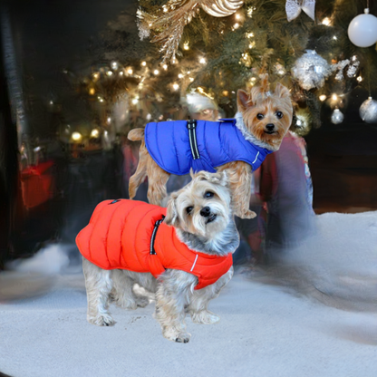 Alpine Extreme Weather Puffer Dog Coat by Doggie Design Orange 68229