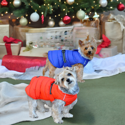 Alpine Extreme Weather Puffer Dog Coat by Doggie Design Orange 68229