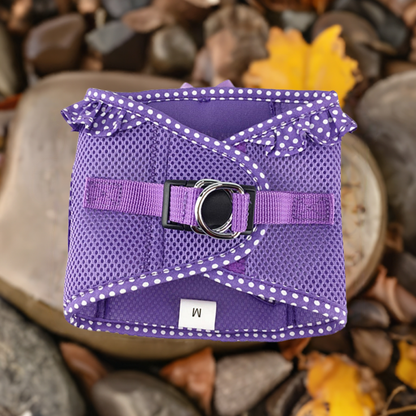 Americass by Doggie Design - Purple Poln River Choke-Free Dog Harneka Dot  71518