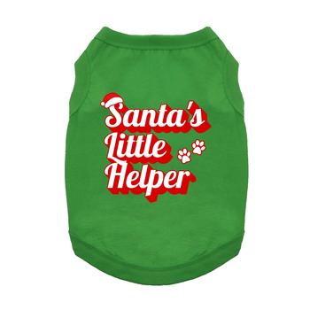 Santa's Little Helper Dog Shirt - Green DD# 78723