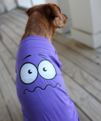 Nervous Face Dog Tank - Ultra Violet