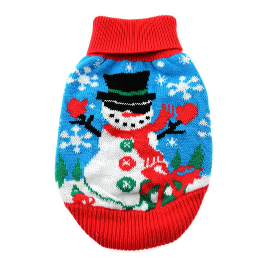 Combed Cotton Ugly Snowman Holiday Dog Sweater 72660