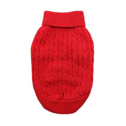 Combed Cotton Cable Knit Dog Sweater 68236