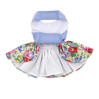 Powder Blue and Pearls Floral Dog Harness Dress by Doggie Design 70884  Spring Dress