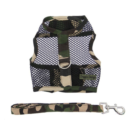 Cool Mesh Dog Harness with Leash - Camouflage-60976