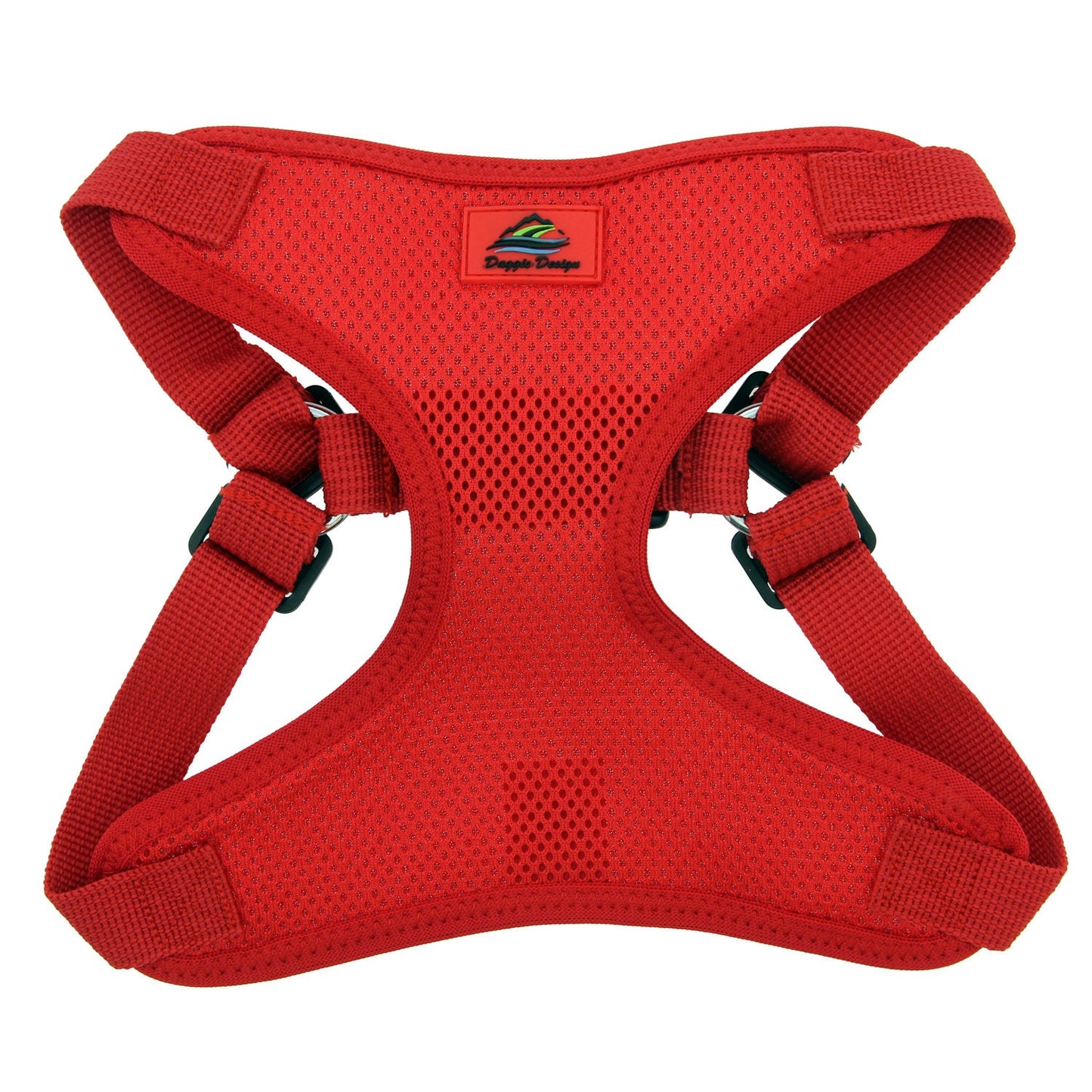 Wrap and Snap Choke Free Dog Harness By Doggie Design Flame Red-63329