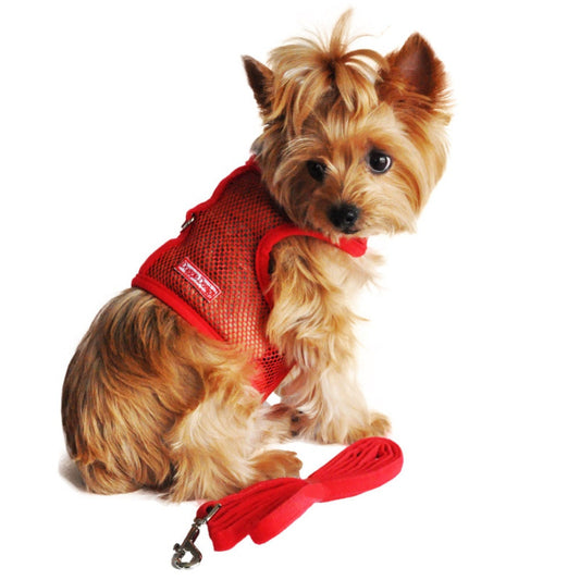 Cool Mesh Dog Harness - Solid Red 63347