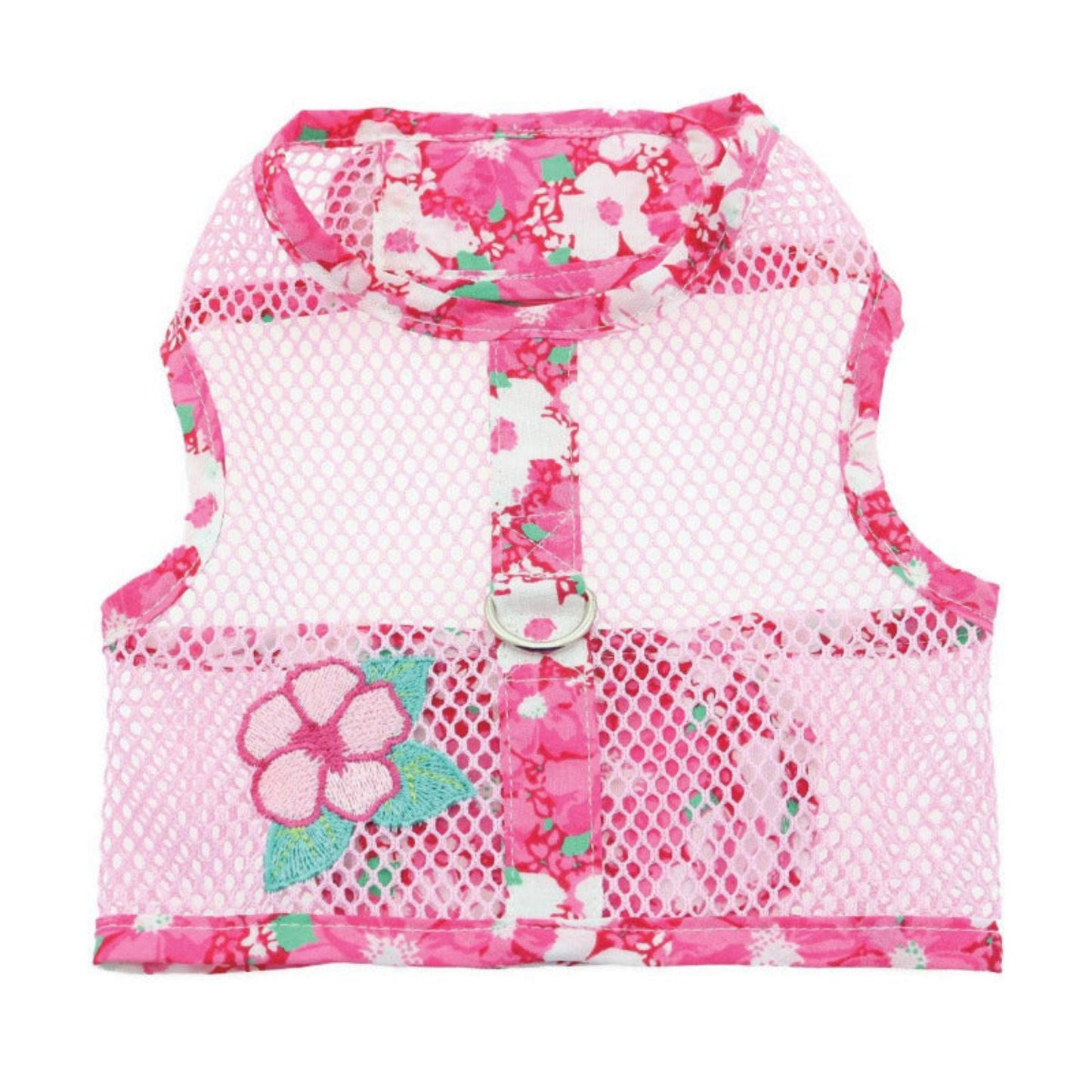 Cool Mesh Dog Harness Hibiscus Pink