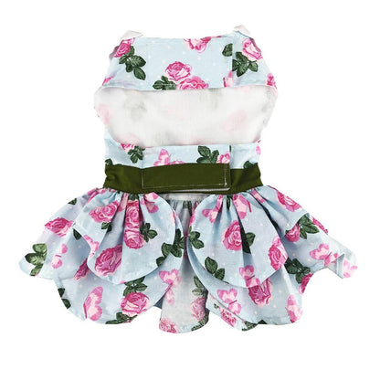 Doggie Design Pink Rose Harness Dress with Matching Leash 78467