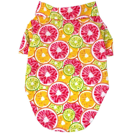 Doggie Design's Hawaiian Camp Shirt Citrus Slice 78504