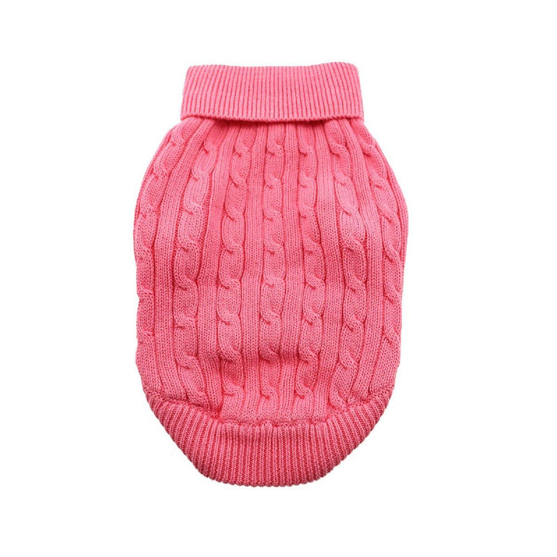 Combed Cotton Cable Knit Dog Sweater 68239