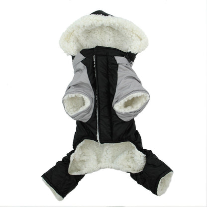 Doggie Design Black and Gray Ruffin It Dog Snowsuit Harness 2099