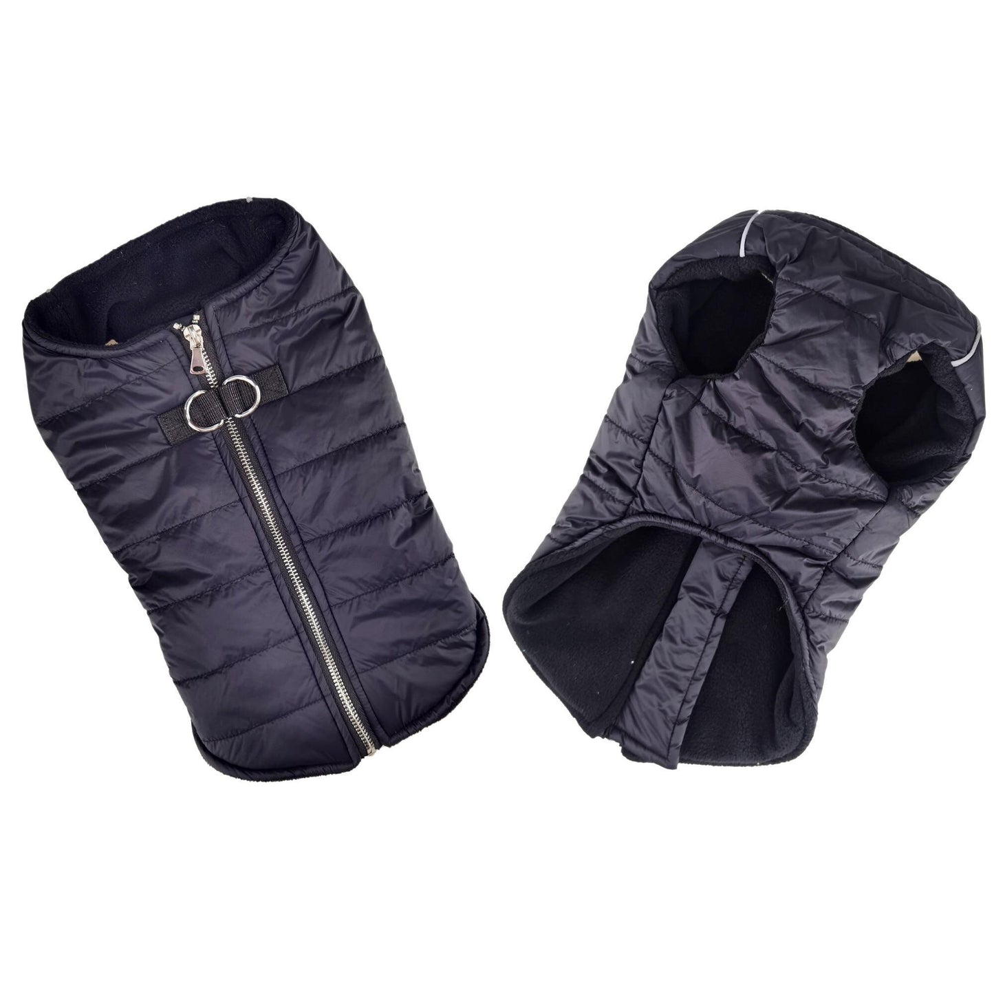 Zip-up Dog Puffer Vest - Black DD-78538