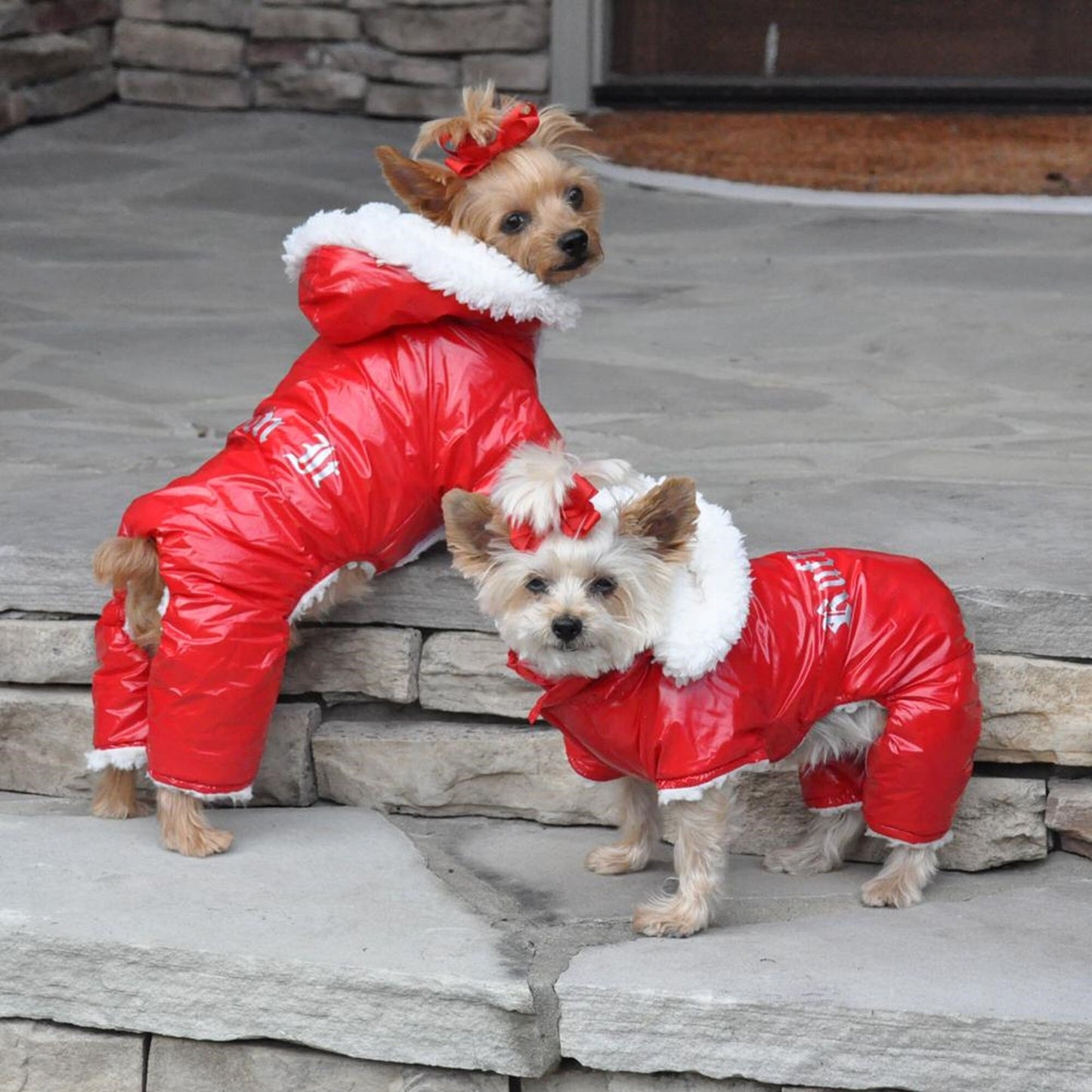 Red Ruffin It Dog Snowsuit Harness 64943