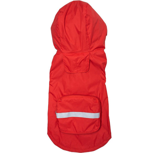 Doggie Design Packable Raincoat-Red 78546